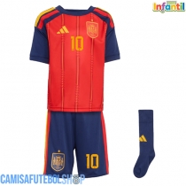 Camisa de time de futebol Espanha Dani Olmo #10 Replicas 1º Equipamento Infantil Mundo 2026 Manga Curta (+ Calças curtas)